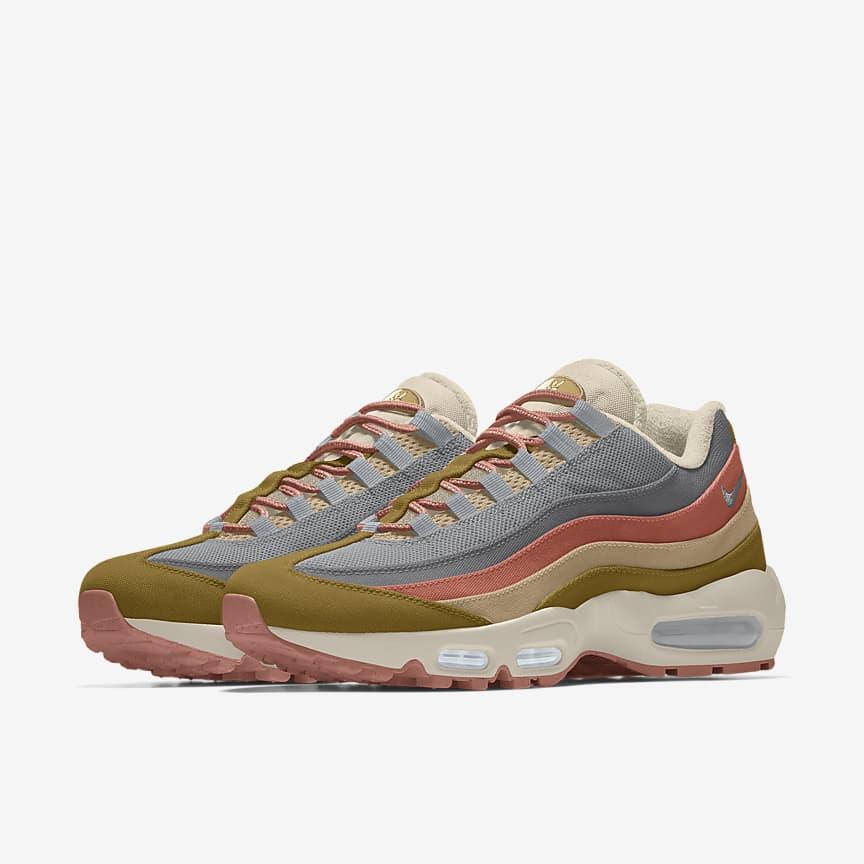 Giày Nike Air Max 95 Unlocked By You Nữ Xám Hồng